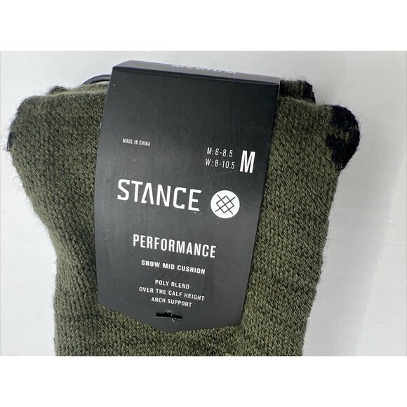 Stance Barracks Snow Socks Poly Blend Size Medium Men's 6-8.5, Women's 8-10.5 - Picture 6 of 7